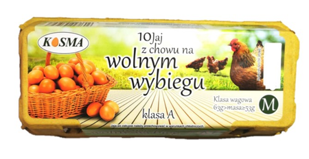 Jaja rozm. M 10szt. wolny wybieg Kosma