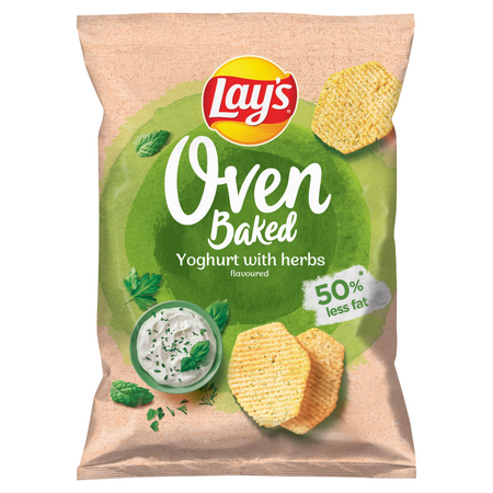 Chipsy Lays Oven Baked Jogurt z Ziołami Ogrodowymi 110G