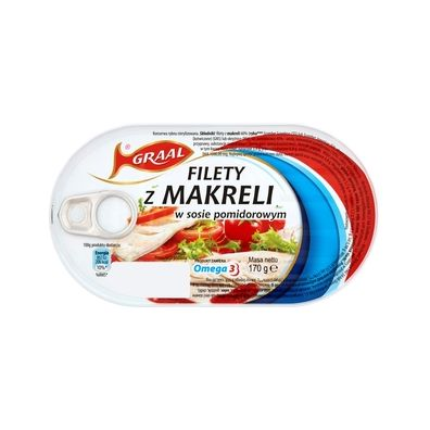 Filety z Makreli w Pomidorach Graal 170G