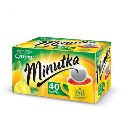 Herbata Minutka Czarna z Cytryną 56G (40 torebek)