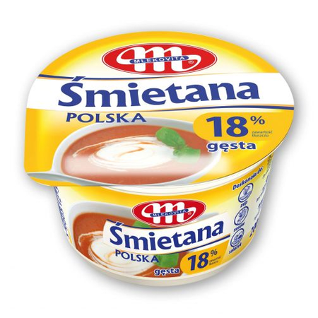 Śmietana Polska Mlekovita 18% 200G