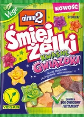 Żelki Nimm2 Śmiejżelki Kwaśne Gwiazdki 90G